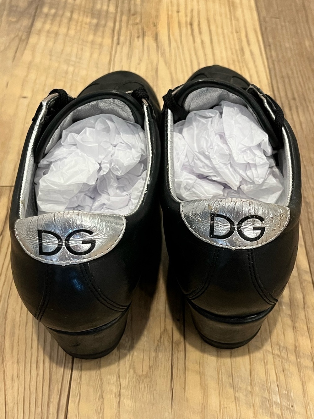 Dolce & Gabbana Black Leather Wedge Women’s Sneakers- size 36.5 - Picture 3 of 13